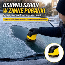 Szronix – elektryczna skrobaczka usuwa szron z szyby samochodu w zimowy poranek